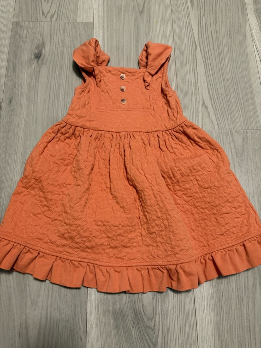 Kate Quinn Girls Orange Ruffle Dress Size 2T
